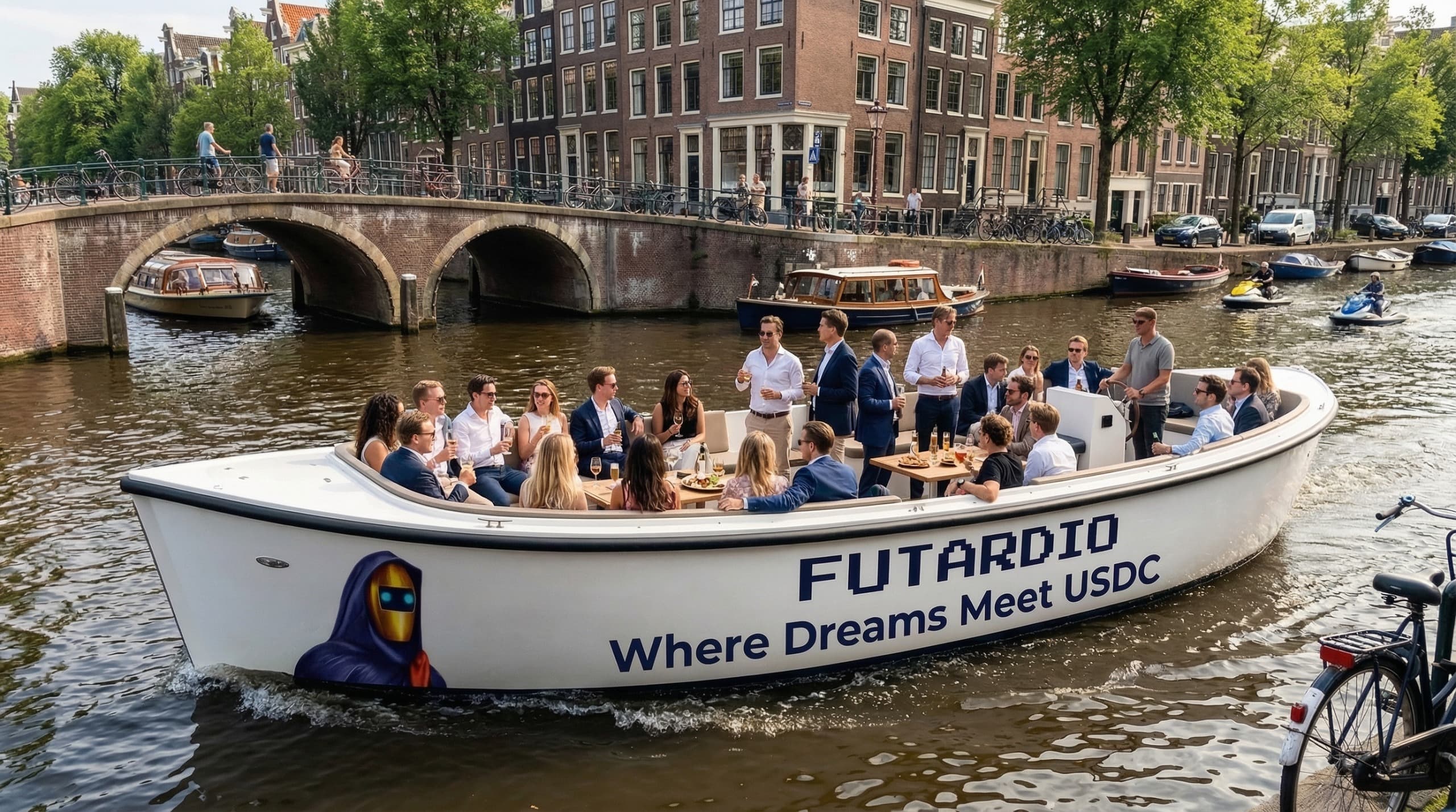 The FUTARDIO Boat on Amsterdam's canals